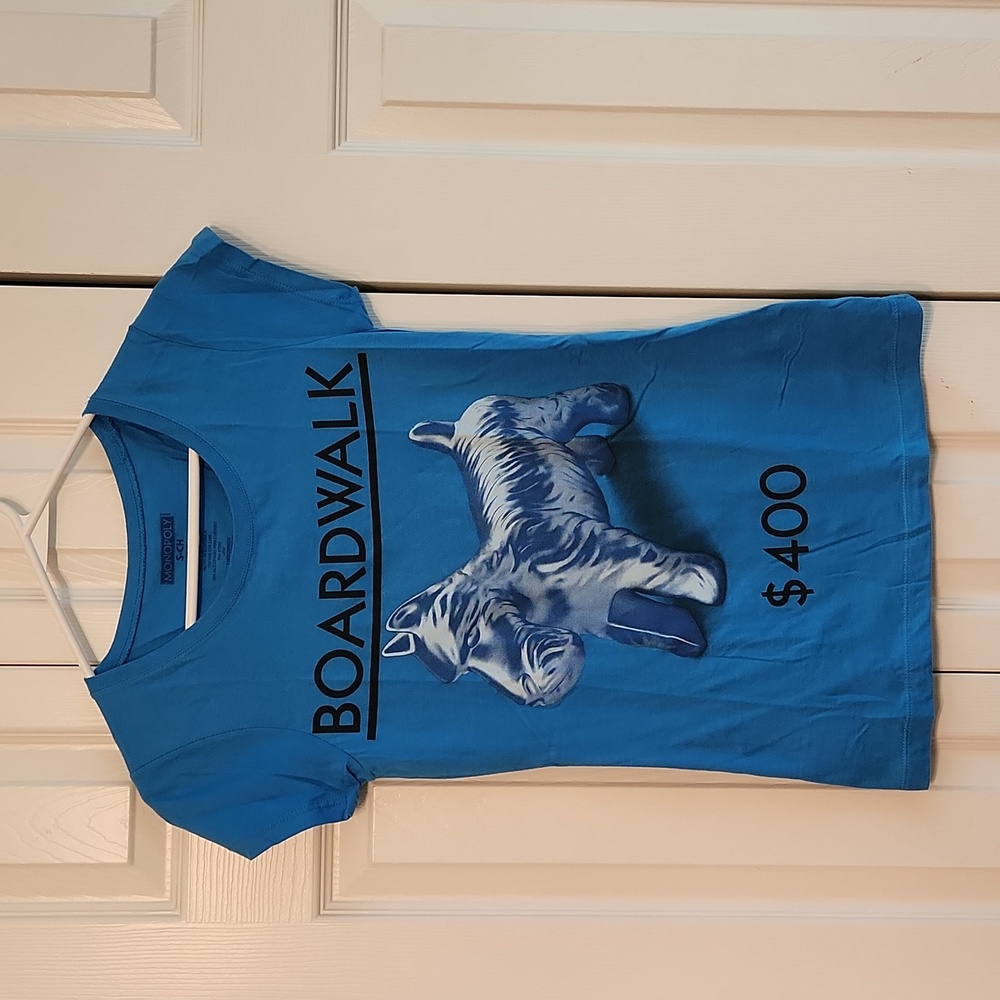Monopoly Boardwalk $400 scottie dog tshirt